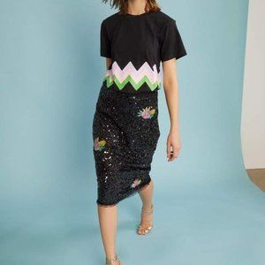 NWT Cynthia Rowley Risky Business Sequin Pencil Skirt
